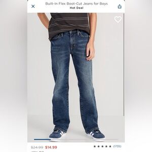 Boys Old Navy Built-In Flex Boot Cut Jeans size 7